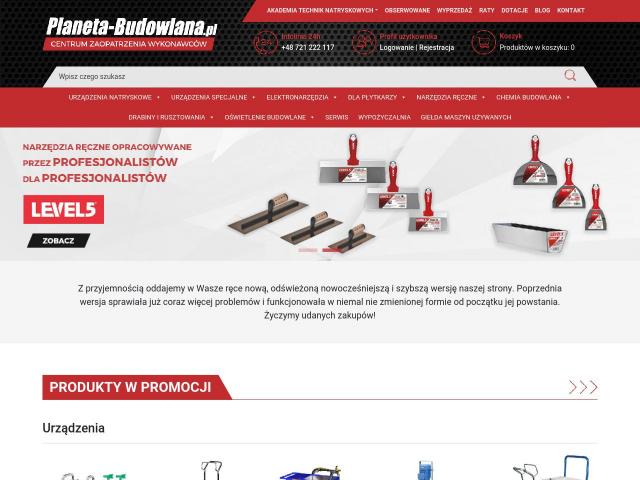 Planeta Budowlana - Centrum maszyn budowlanych i agregatów malarskich.